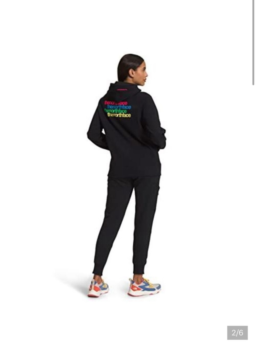 The North Face Black Hoodie with Red Logo